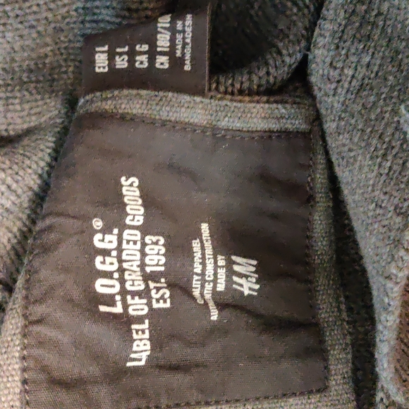 H&M Grey Sweater with Hood L - Picture 3 of 4